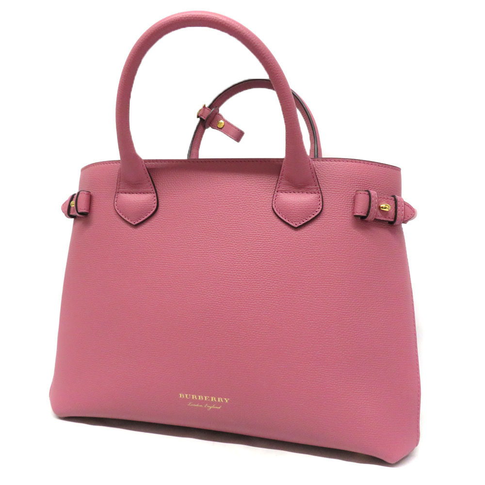 Burberry House Check Banner Tote Shoulder Bag Pink